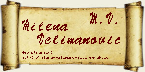 Milena Velimanović vizit kartica
